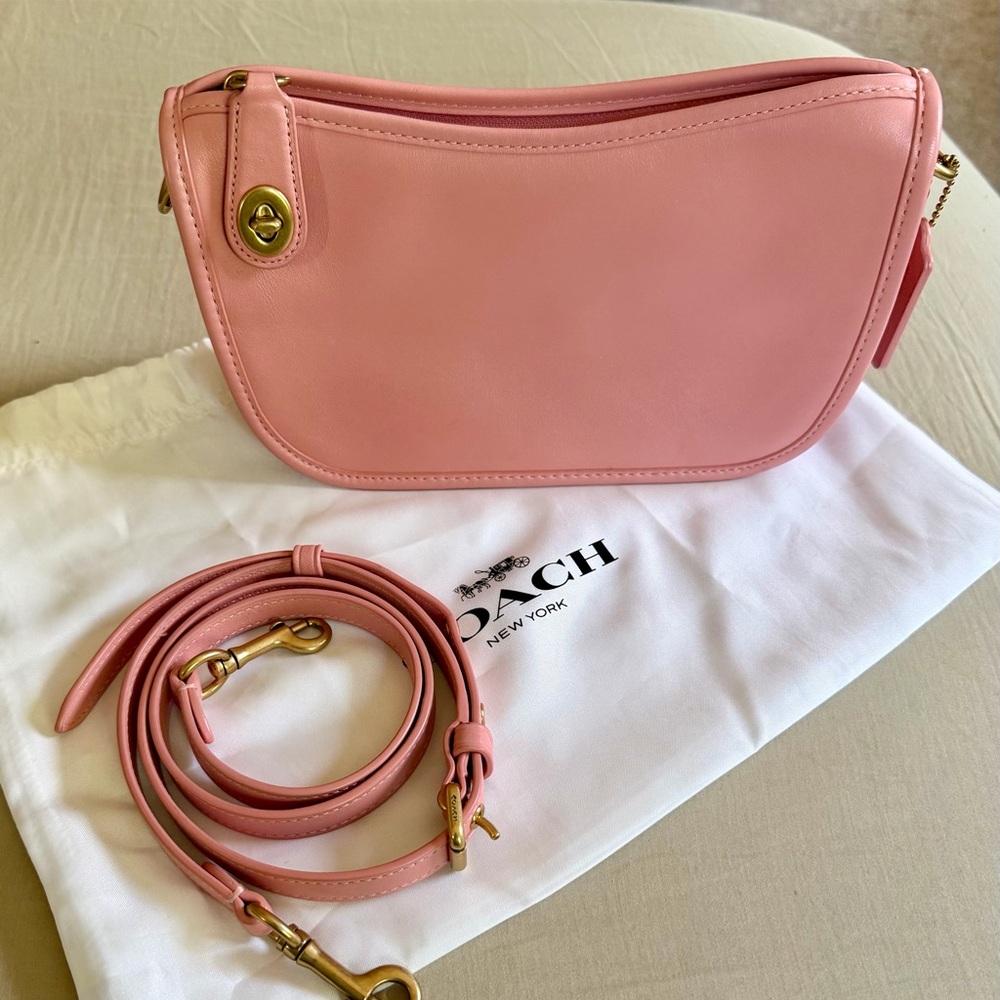 SOLD — Coach Swinger Leather Shoulder Bag in Candy Pink - Picture 9 of 10
